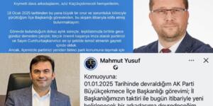 AK PARTİ BÜYÜKÇEKMECE İLE KÜÇÜKÇEKMECE İLÇE BAŞKANLARI GÖREVDEN ALINDI…