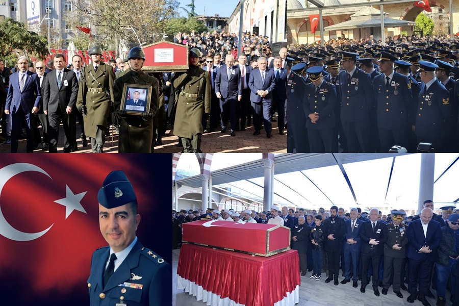 ŞEHİT PİLOT YARBAY GÖKHAN KORKMAZ, GÖZYAŞLARI VE DUALARLA UĞURLANDI…