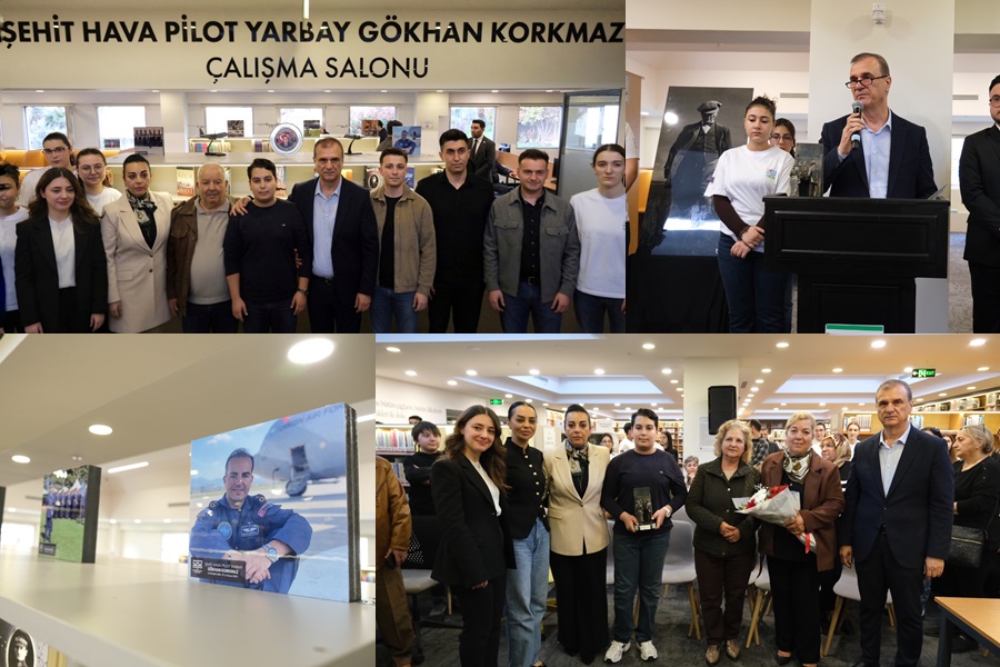 ŞEHİT HAVA PİLOT YARBAY GÖKHAN KORKMAZ ANISINA ÇALIŞMA SALONU AÇILDI