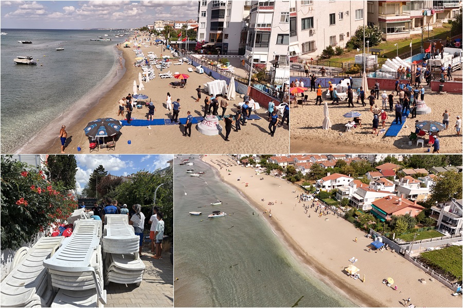 BÜYÜKÇEKMECE’DE KUMSALLARI İŞGAL EDENLERE GEÇİT VERİLMİYOR