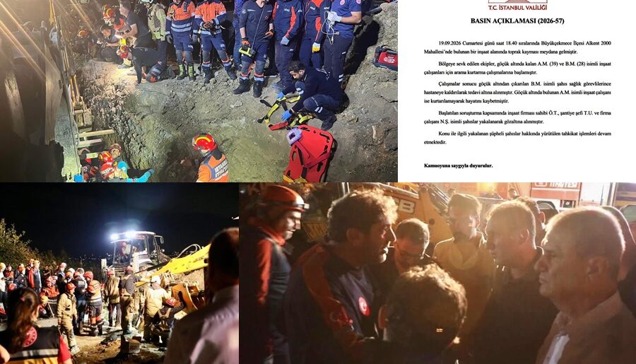 BÜYÜKÇEKMECE’DE İNŞAAT ALANINDA GÖÇÜK: 1 İŞÇİ HAYATINI KAYBETTİ