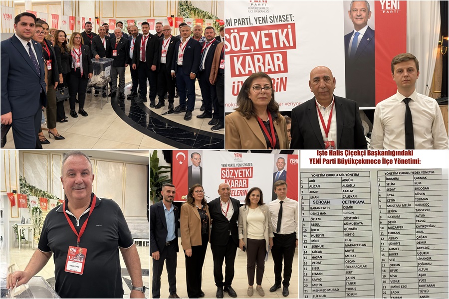 ÇİÇEKÇİ, GÜVEN TAZELEDİ!   –  YENİ PARTİ BÜYÜKÇEKMECE’DE İLK KONGRE HEYECANI…